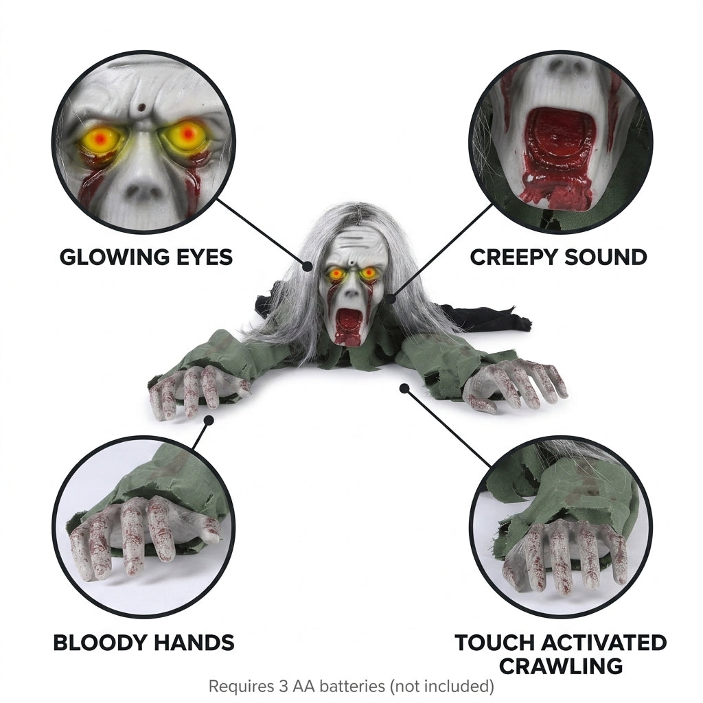 Crawling Zombie Animatronic